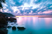 松崎海岸・弁天島の夕景