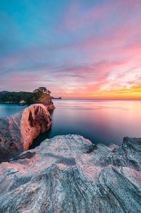 西伊豆堂ヶ島・晩夏の夕景