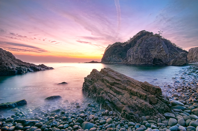 冬の浮島海岸・静かな夕景2