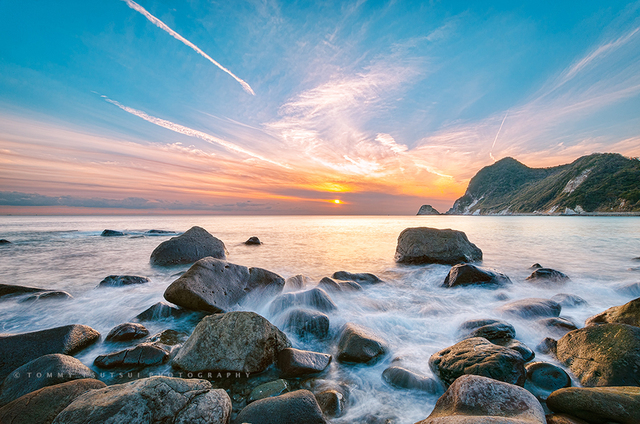 南伊豆・伊浜海岸の夕陽