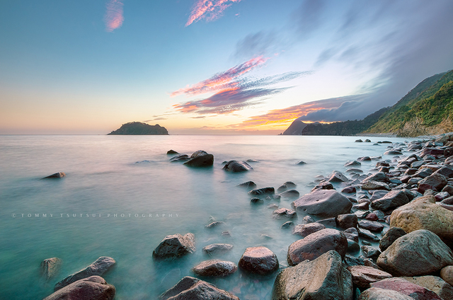 夏の南伊豆・落居海岸夕景