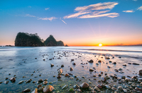 堂ヶ島・三四郎島と夕陽