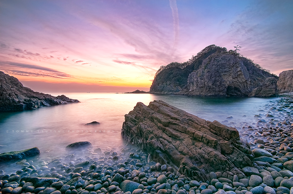 冬の浮島海岸・静かな夕景2
