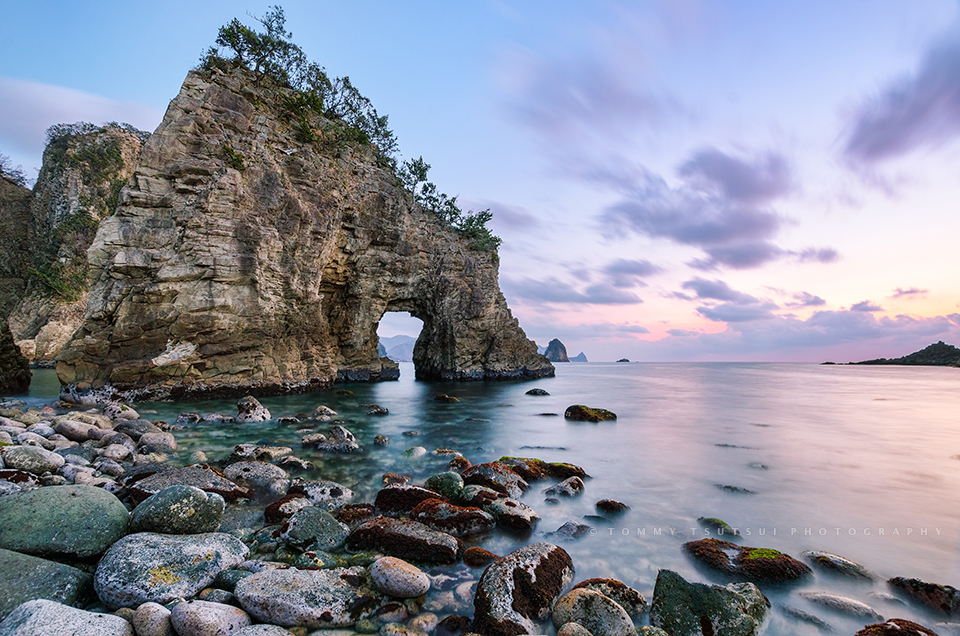 夕暮れの西伊豆・浮島海岸