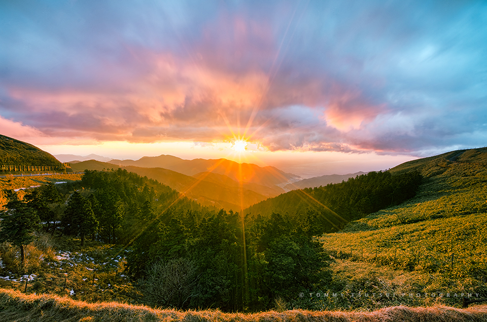 西天城高原・仁科峠の夕日